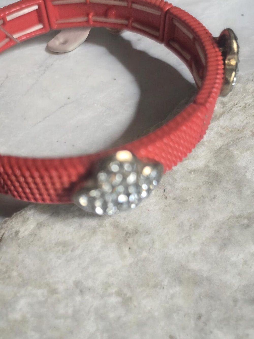 Red Crystal Heart Accent Women’s Bracelet